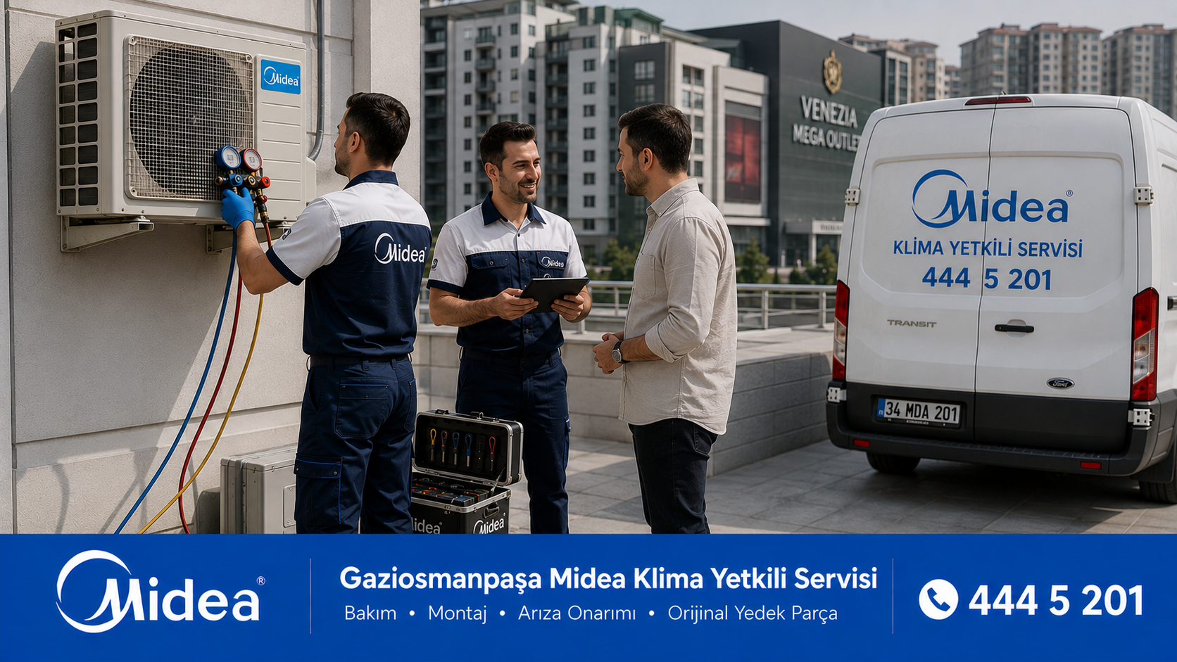Gaziosmanpaşa Midea Klima Yetkili Servisi Teknik Destek Ekipleri