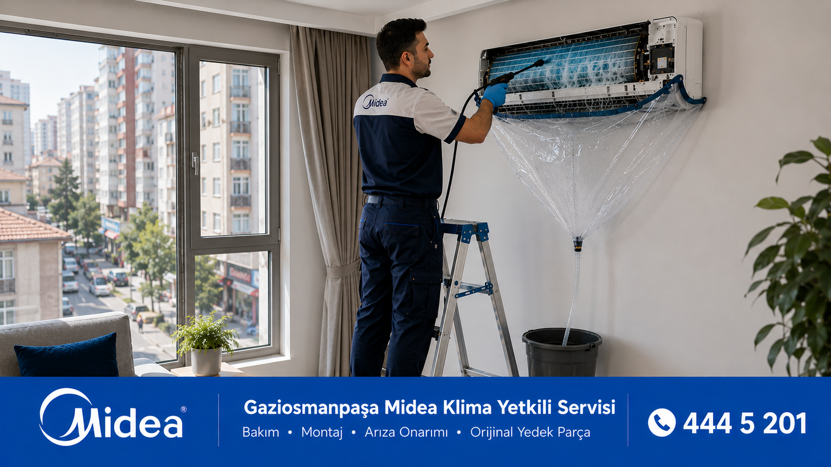 Gaziosmanpaşa Midea Klima Bakımı İlaçlı Temizlik Süreci