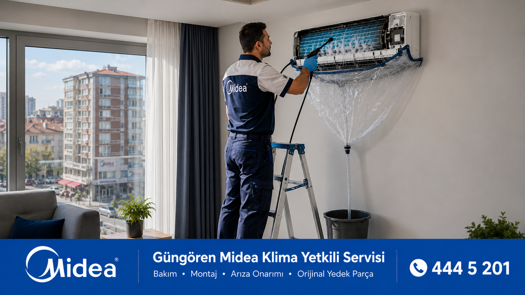 Güngören Midea Klima Bakımı Güngören Midea Klima Bakımı İlaçlı Temizlik Süreci