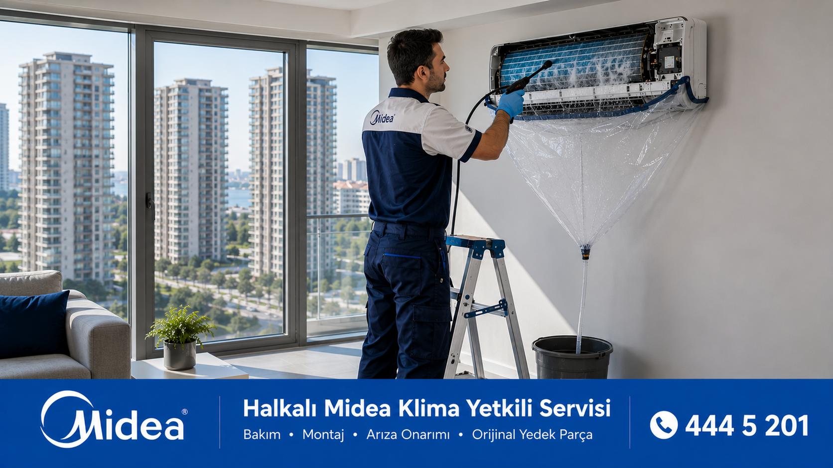 Halkalı Midea Klima Bakımı Halkalı Midea Klima Bakımı İlaçlı Temizlik Süreci