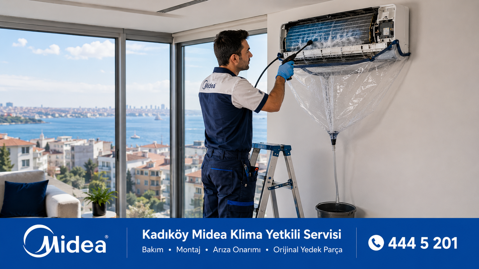 Kadıköy Midea Klima Bakımı İlaçlı Temizlik Süreci