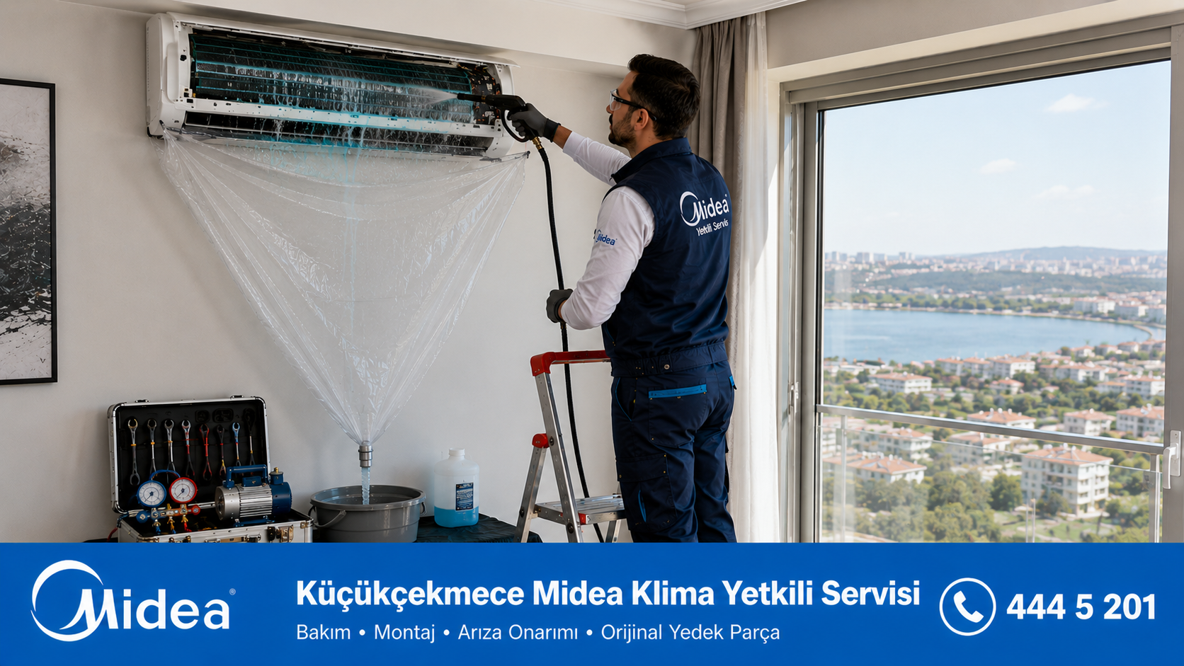 Küçükçekmece Midea Klima Bakımı Küçükçekmece Midea Klima Bakımı İlaçlı Temizlik Süreci