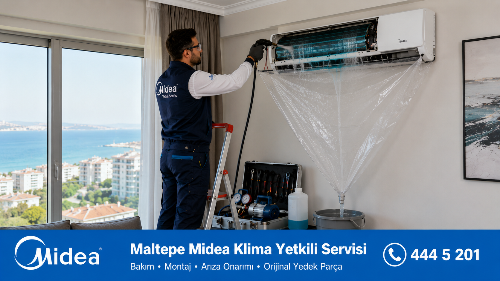 Maltepe Midea Klima Bakımı Maltepe Midea Klima Bakımı İlaçlı Temizlik Süreci