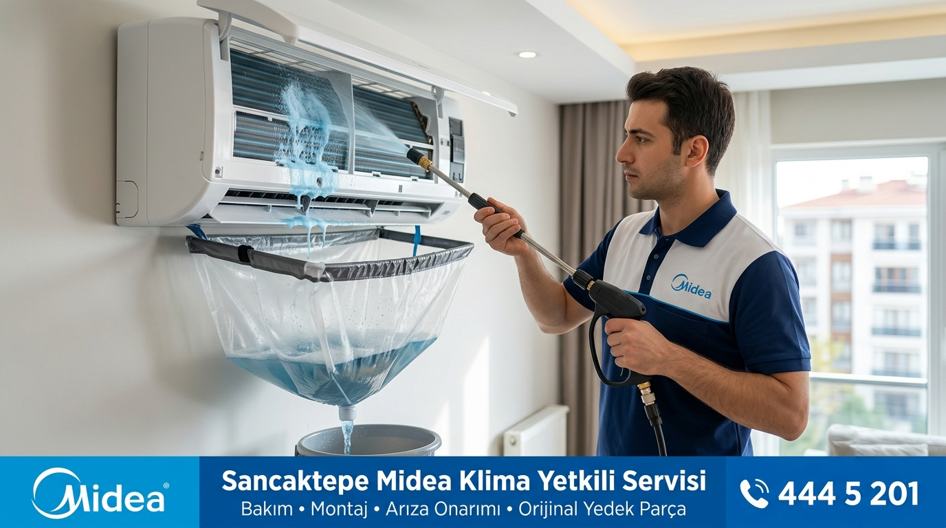 Sancaktepe Midea Klima Bakımı İlaçlı Temizlik Süreci