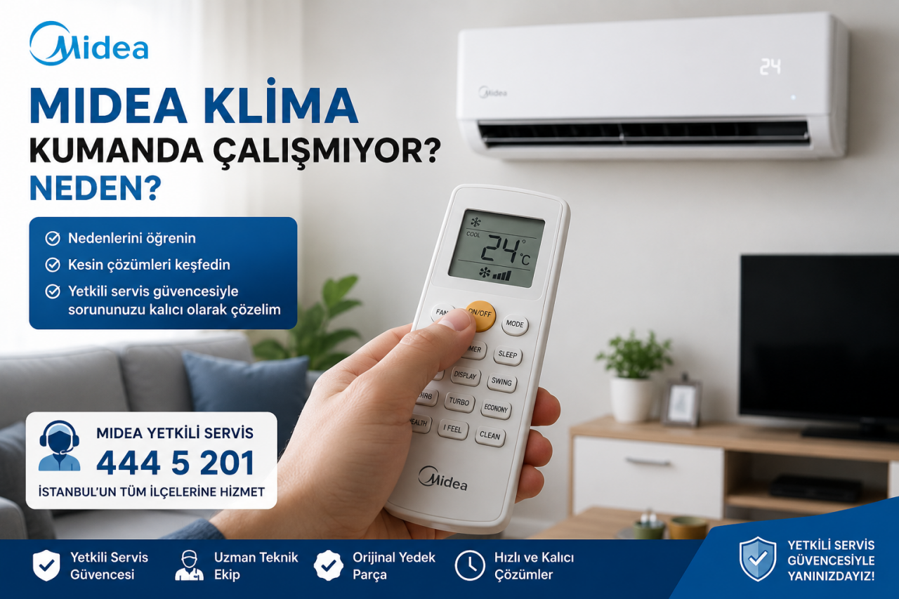 Midea Klima Kumandası Çalışmıyor: Nedenleri ve Kesin Çözüm Rehberi (2026)